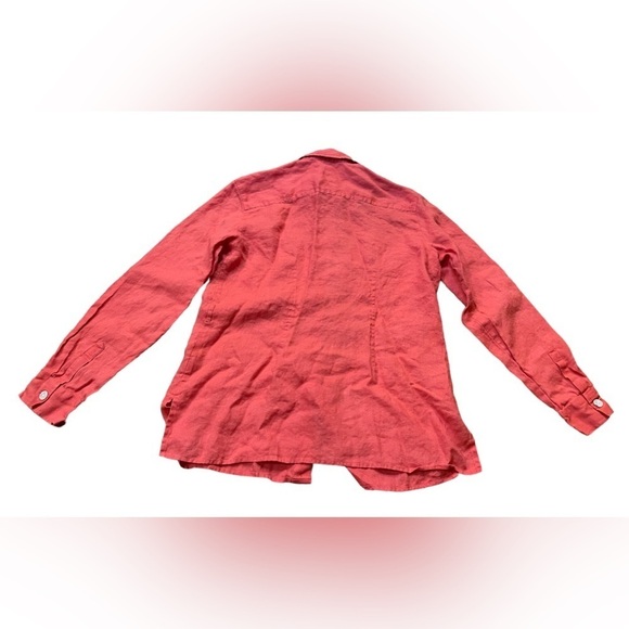 Irish linen women’s long sleeve 100% linen button down shirt size small - Picture 2 of 8